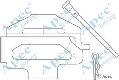APEC BRAKING kit417 -  Комплектующие, тормозные колодки